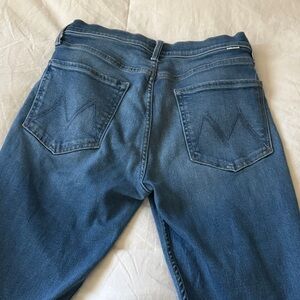MOTHER Straight Leg Blue Jeans